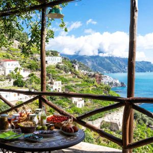 Amalfi Dining terrace garden and view