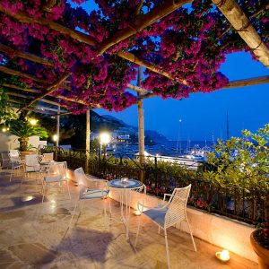 Evening Sea view terrace Hotel Amalfi