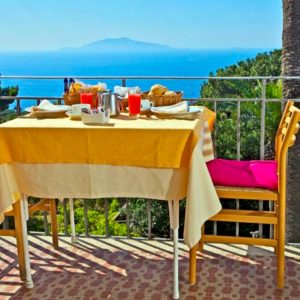 Hotel terrace sea view Anacalri